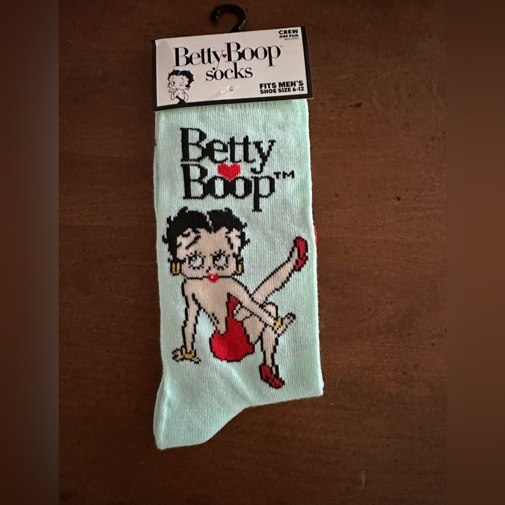 🌵3/$15 Betty Boop mint green crew socks ( see description)